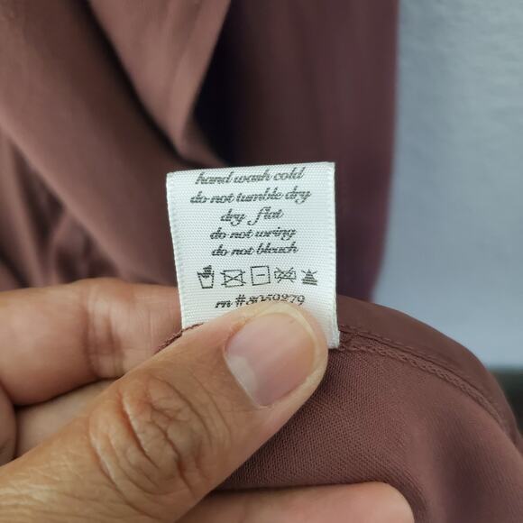 Francesca's Mauvy Plum Knit Belted Cardigan Duster Sz Small NWT Bohemian - Picture 6 of 11